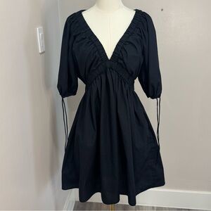 Abercrombie and Fitch black angel sleeve puff sleeve dress size Large Tall